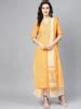 Buy Yellow Printed Cotton Straight Kurta With Palazzos & Dupatta Online ...