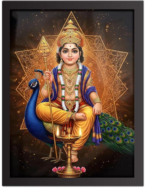 Lord Murugan Photo Frame | Lord Murugan 12x8 Frames | Murugan Frame ...
