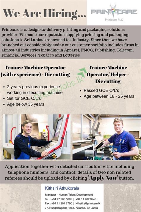 Image result for Machine Operator Trainee