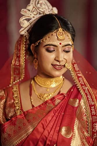 Buy Navti Creations Wedding Bridal Women's Red Net Dupatta With Sada ...