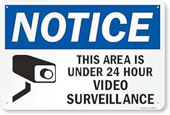 SmartSign Notice Sign, This Area is Under 24 Hour Video Surveillance ...