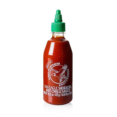 Chili sauce - sriracha, spicy, with garlic, squeeze bottle, Uni-Eagle ...