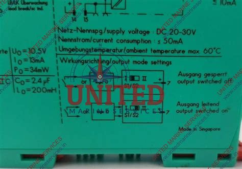 PEPPERL+FUCHS SWITCH AMPLIFIER KFD2-ST2-EX2 109562S | United Marine ...
