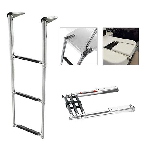 Buy Boat Ladder Stainless 3 Steps Boat Ladder With Retaining Strap ...