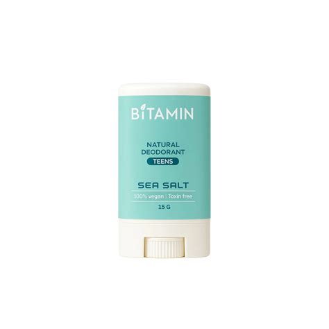 Sea Salt Teens Deodorant 15g | Fresh & Clean – Bitamin Naturals