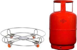 SANMAN Stainless Steel Cylinder Trolley , 360 Degree Rotating Wheel ...