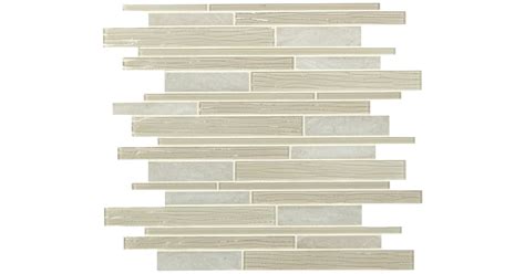 MSI SMOT-SGLSIL-SNOCAP4MM 12" x 13" Linear Mosaic Wall Tile - Glossy ...