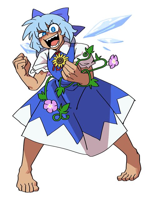 cirno and tanned cirno (touhou) drawn by eddybird55555 | Danbooru