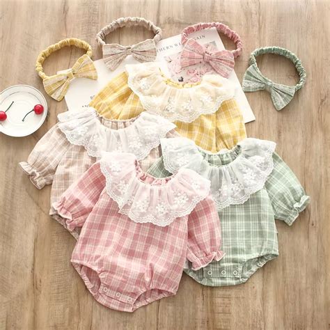 Discover Comfort and Style: Organic Cotton Laced Infant Rompers – Crazy ...