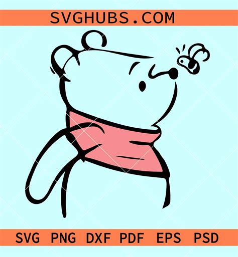Winnie the Pooh and Bees Svg, pooh and the bees svg
