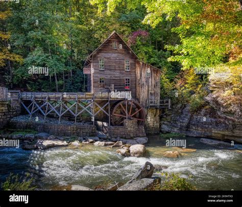 The Glade Creek Grist Mill in Babcock State Park in West Virginia USA ...