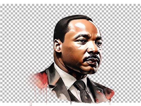 Premium PSD | Martin luther king art on transparent background