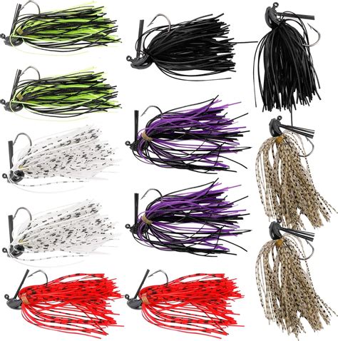 Buy Amarine Made Bass Fishing Lure Fishing Jigs Swim Jigs 12pcs Bass ...