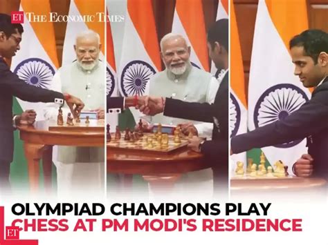 PM Modi witnesses Chess clash between Olympiad Champions R ...