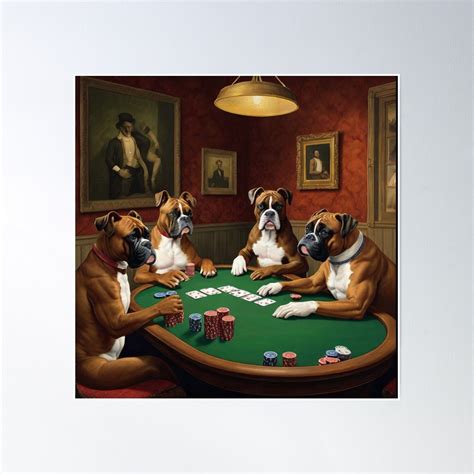 Dogs Playing Poker Boxers Boxer Dog Card Game Cards Poster in 2025 | Leinwand, Englische ...
