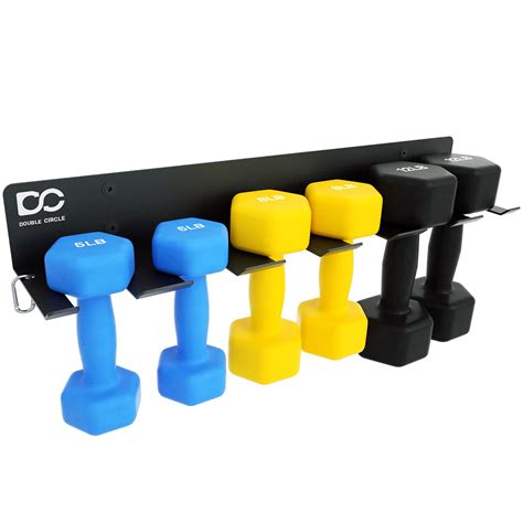 Double Circle Dumbbells Rack Home Gym Storage (Rack Only), 6-Slot Free ...