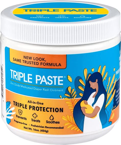 Amazon.com: Triple Paste Diaper Rash Cream for Baby - 16 Oz Tub - Zinc ...