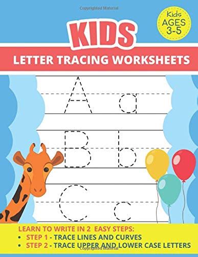Buy Letter Tracing Worksheets: Handwriting Print Practice Workbook for ...