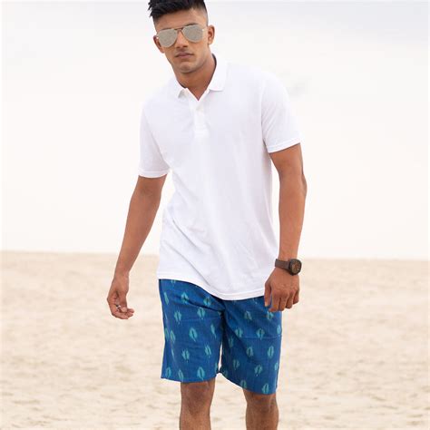 Royal Blue Ikat Mens Shorts – Color Weave