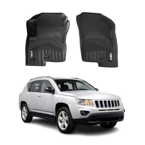 2007-2017 Jeep Compass Premium Floor Mats Liners First Row Front Black ...