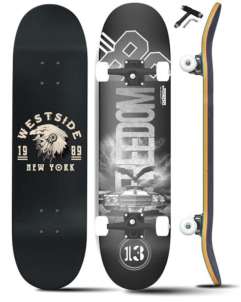 Buy Jaspo Street King Skateboard for Adults & Kids - 7-Layer Canadian ...