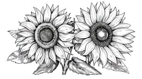 Sketch of sunflower Hand drawn outline converted to vector | Premium AI ...