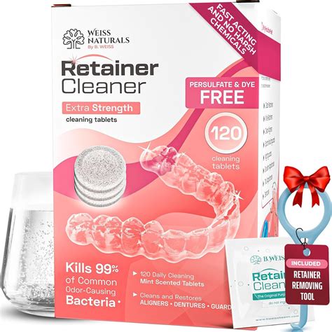 Amazon.com : Weiss Naturals Retainer Cleaner Tablets, Invisalign ...
