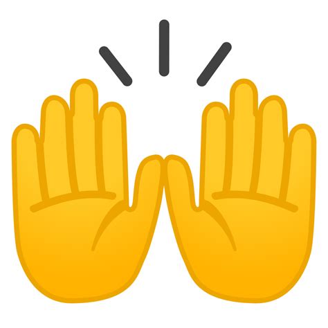 Raising hands Icon | Noto Emoji People Bodyparts Iconset | Google