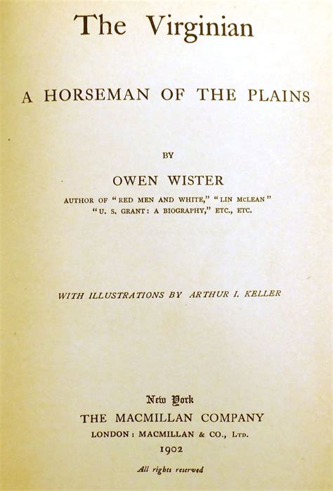 THE VIRGINIAN | Owen Wister | First Edition; First Printing