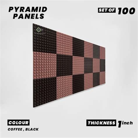 Pyramid Panels - Set of 100 | 1 Sqft, 1" Thick | 50 Density Studio Noi ...