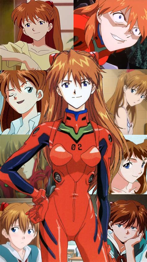 Asuka Langley Collage Wallpaper | Personajes de dibujos animados chica ...