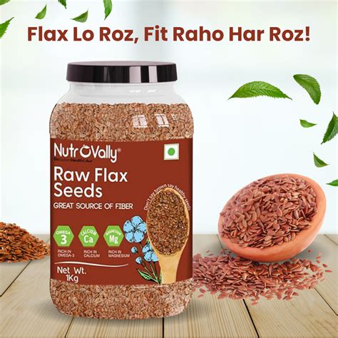 NutroVally Premium Raw Flax Seeds (1 kg)