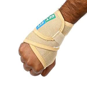 GET FIT Wrist Support with Thumb (Cream) Qty-1 Universal Size : Amazon ...