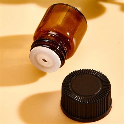 100pcs Tea-Color Essential Oil Bottles, Mini Light-Blocking Perfume ...