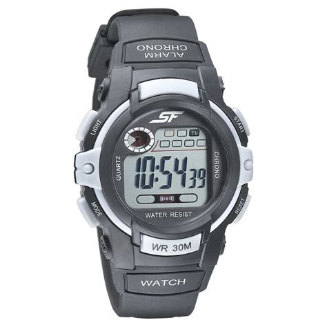 Buy Online SF Digital Dial Black PU Strap Watch for Men - nt77110pp02 ...
