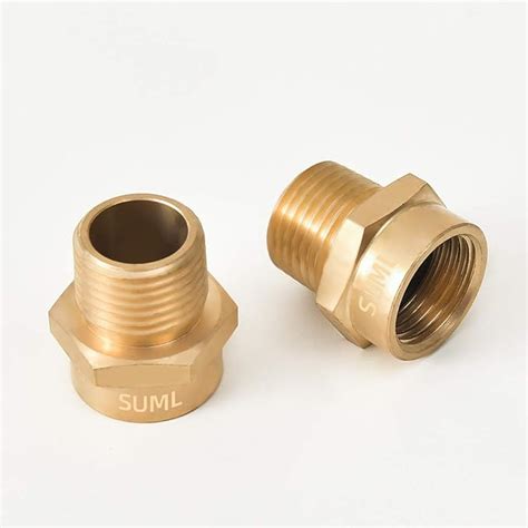 1/2 G Thread (BSP) Female to 1/2 NPT Male Connector, Brass BSP to NPT ...