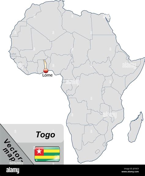 island map of togo with capitals in pastelorange Stock Vector Image & Art - Alamy