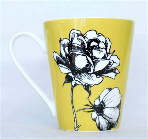 Buy nawab Traders Handmade Floral Mugs 350 ml Ceramic Elegant Coffee ...