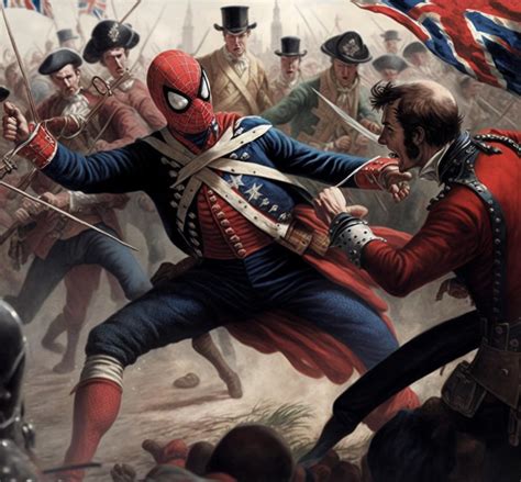 Spider-Man after being drafted into the War of 1812 : r/midjourney
