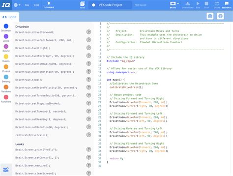 Vexcode IQ 的图像结果