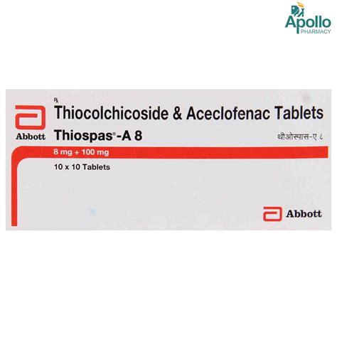 THIOSPAS A 8MG TABLET Price, Uses, Side Effects, Composition - Apollo ...