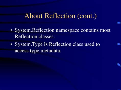 Reflection Database Application 的图像结果