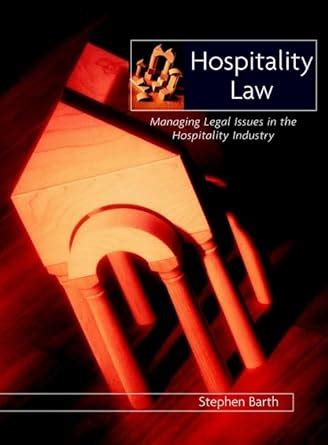 Buy Hospitality Law: Managing Legal Issues in the Hospitality Industry ...