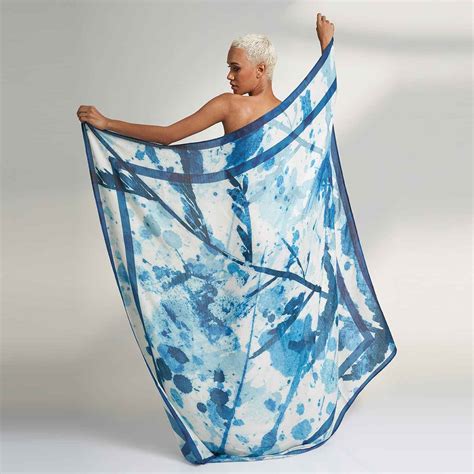 Buy Organic Aloe Vera Fabric Blue Nia Scarf – House Of Parvi