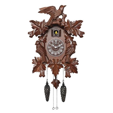 HORO Imported Dark Brown Designing Hut Shape Wooden Cuckoo Clock with ...