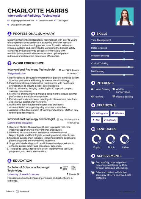 10+ Interventional Radiology Technologist Resume Samples & Templates ...