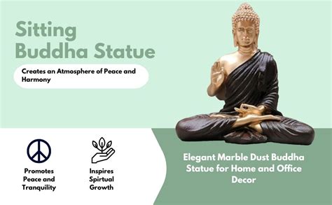 Buy CraftEstate Polymarble Big Buddha Statues for Living Room | Lord ...