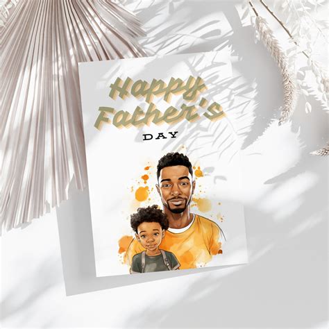 Happy Fathers Day Card for Black Fathers Day Card From Son Fathers Day ...