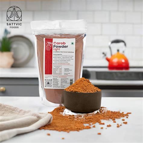 Carob Powder Light | Caffeine-Free Cacao Substitute – Sattvic Foods