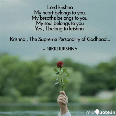 Lord krishna My heart bel... | Quotes & Writings by NIKKI KRISHNA ...